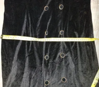 Vestido Terciopelo Negro Botones