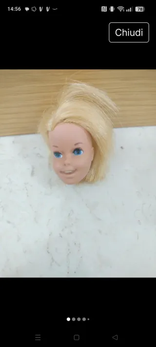 Testa Barbie Francie Malibu Korea 1966