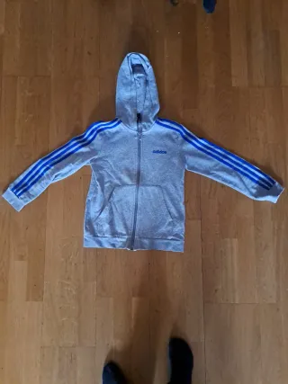 Sudadera Adidas gris niño 9-10 años