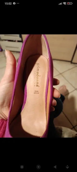 Décolleté fucsia tacco 38