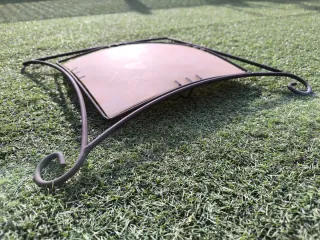 Lámpara de forja y cristal