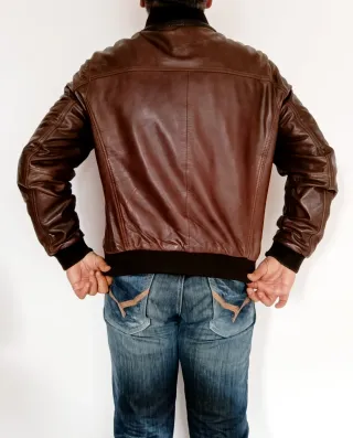 Bomber Cuero Auténtico Redskins S Medidas indicada