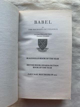 Libro en inglés: Babel.