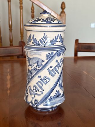 Botes Farmacia Cerámica Antiguos Set 5