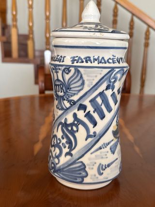 Botes Farmacia Cerámica Antiguos Set 5