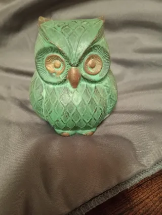 Figura Búho Verde latón bronce