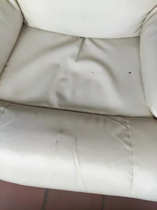 Sillon relax piel sintetica beige