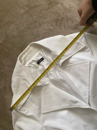 Giacca Blazer Bianca Vintage Smanicata con Cintura