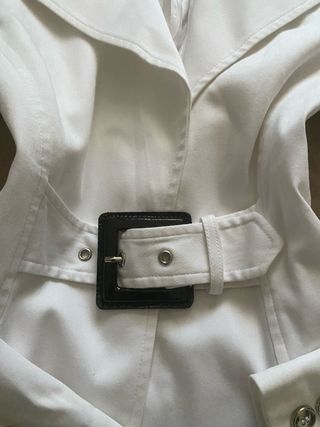 Giacca Blazer Bianca Vintage Smanicata con Cintura