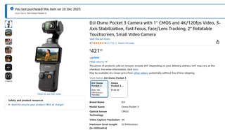 DJI Osmo Pocket 3 Cámara Gimbal