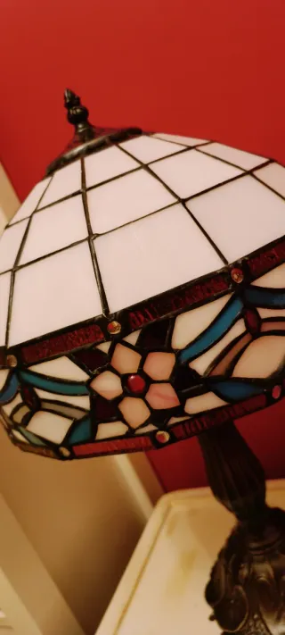 Lámpara Estilo Tiffany de Cristal y Vitral