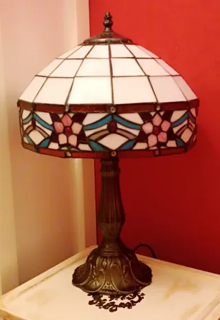 Lámpara Estilo Tiffany de Cristal y Vitral