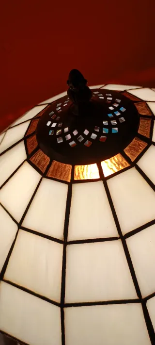 Lámpara Estilo Tiffany de Cristal y Vitral