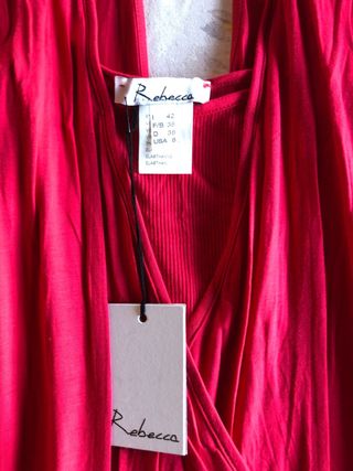 Vestito rosso maniche lunghe S