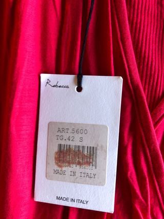 Vestito rosso maniche lunghe S