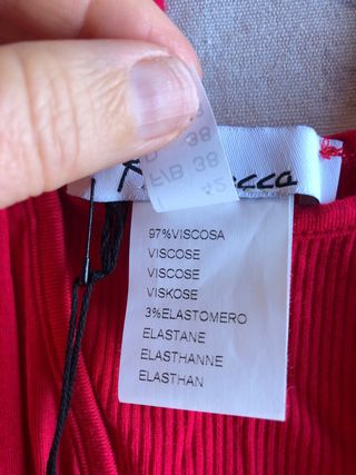 Vestito rosso maniche lunghe S