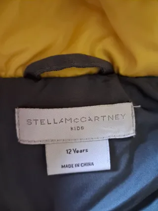 Giubbotto grigio con cappuccio e dettagli gialli