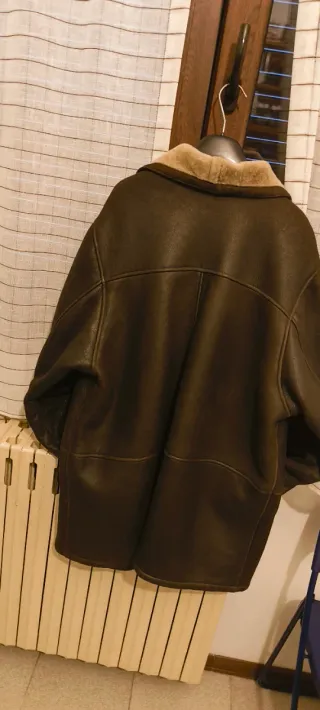 Giacca montone uomo marrone