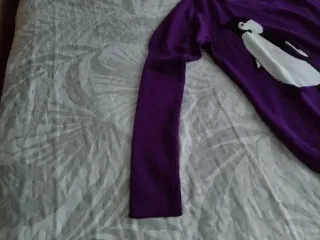 Jersey morado con pingüino