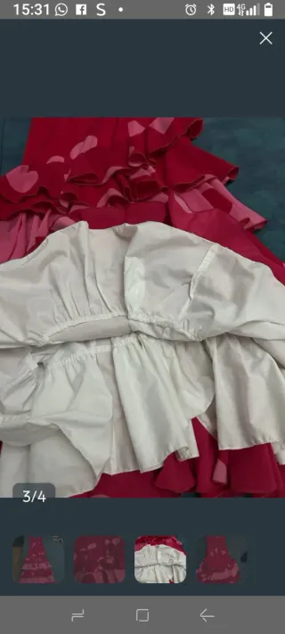 Traje de flamenca volantes lunares