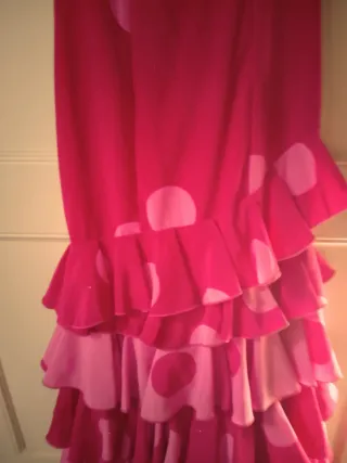 Traje de flamenca volantes lunares