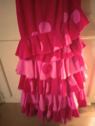Traje de flamenca volantes lunares