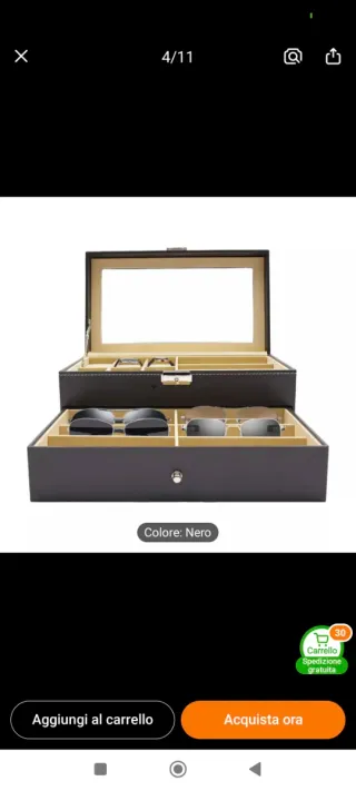 Scatola portaocchiali 2 livelli