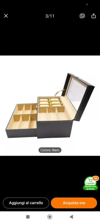 Scatola portaocchiali 2 livelli