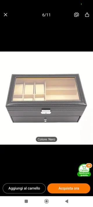 Scatola portaocchiali 2 livelli