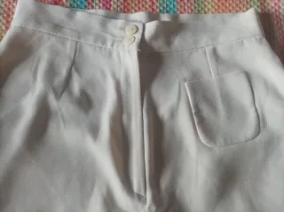 Pantalón palazzo amarillo de mango talla 40