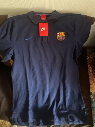 Camiseta Polo Barcelona Nike Azul Original