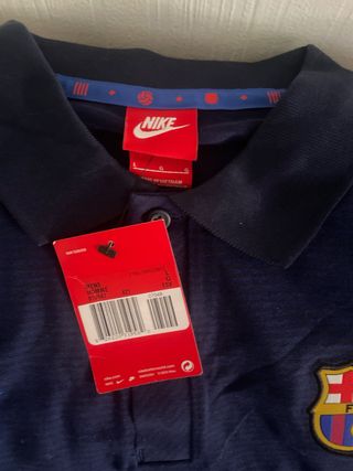 Camiseta Polo Barcelona Nike Azul Original