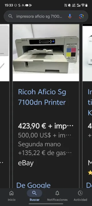 Impresora Ricoh Aficio SG 7100 GS