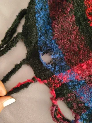 Bufanda de invierno cuadros mujer