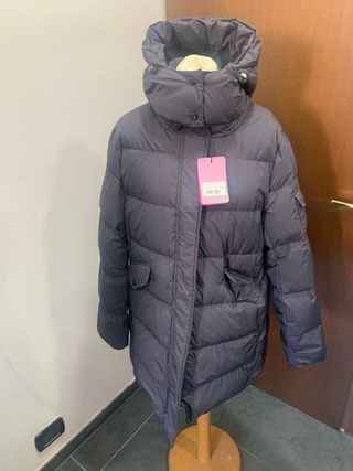 Piumino donna Nolita vera piuma grigio nero