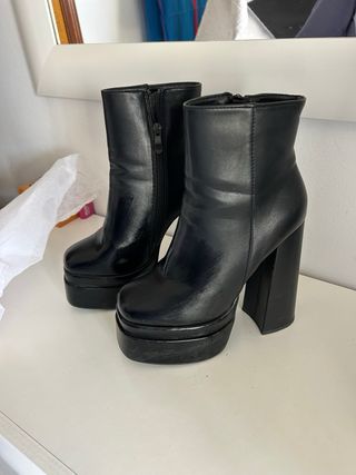 Botines negros plataforma
