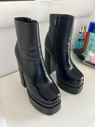 Botines negros plataforma