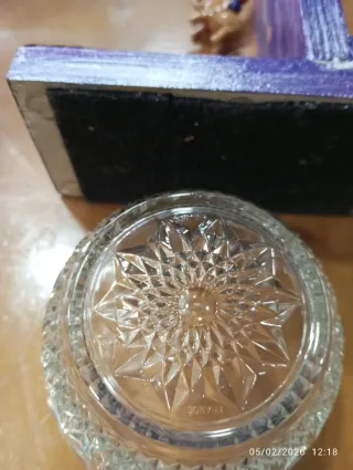 Azucarera de cristal tallado, antiguo FRANCE .co