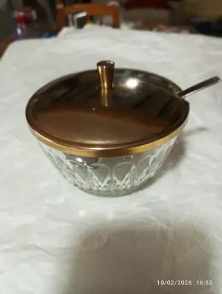 Azucarera de cristal tallado, antiguo FRANCE .co