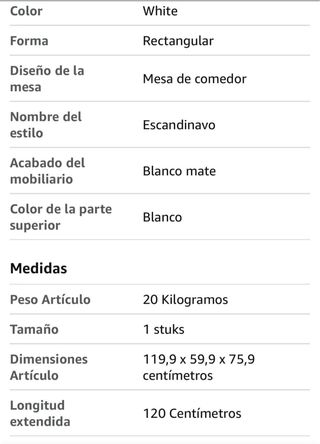 Mesa de comedor de madera contrachapada blanca!