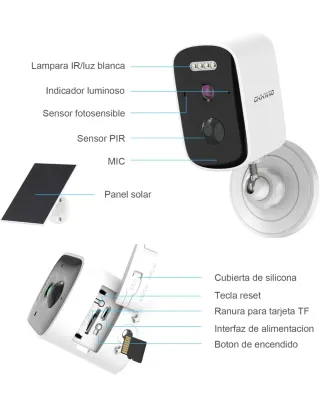 Cámara Vigilancia Exterior Solar WiFi Alexa