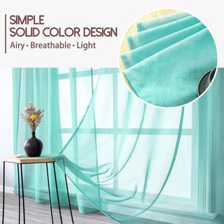 MRTREES Cortina para Ventana Dormitorio Translúcid