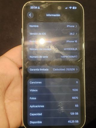 iPhone 16 128GB Blanco