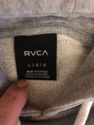 Felpa con cappuccio grigia con logo VA