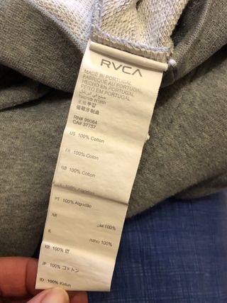 Felpa con cappuccio grigia con logo VA