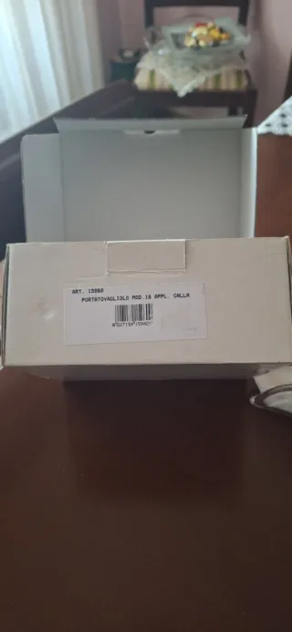 Portatovaglioli in vetro con decoro floreale