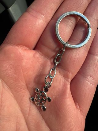 Portachiavi tartaruga in metallo