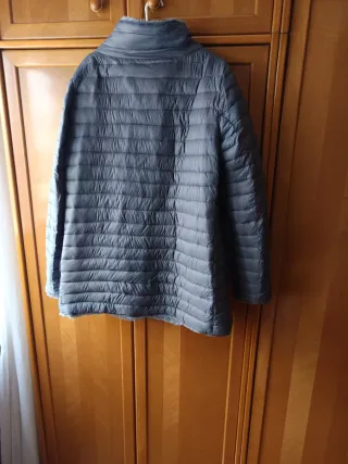 Anorak gris de pelo sintético