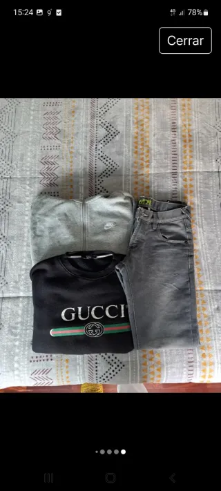 Lote Ropa Sudadera, chaqueta Nike y baqueros Dwd