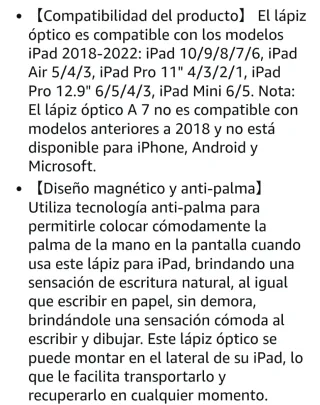 Lápiz óptico carga rapida